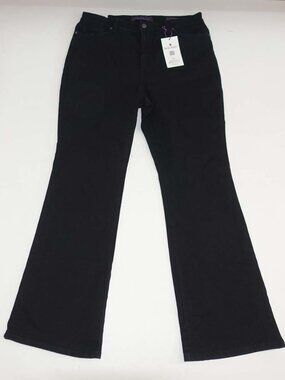 Gloria Vanderbilt Women's Amanda Boot Cut Jeans Size 14 Regular NWT Black Denim